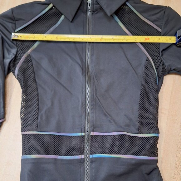 Slightly Defective iHeartRaves Dark Meets Light Rainbow Reflective Bodysuit - Picture 10 of 13